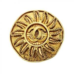 Chanel Cc Logo Circle Brooch Metal #249997C61B